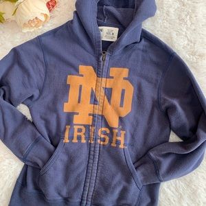 Notre Dame Full Zip Hoodie Sweatshirt
